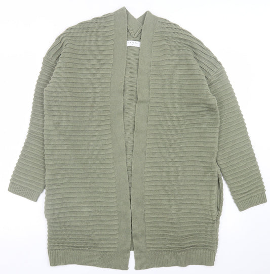 Womens UK Size S Papaya Green Cardigan Jumper