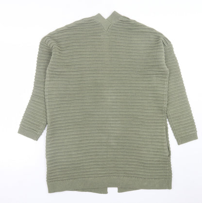 Womens UK Size S Papaya Green Cardigan Jumper