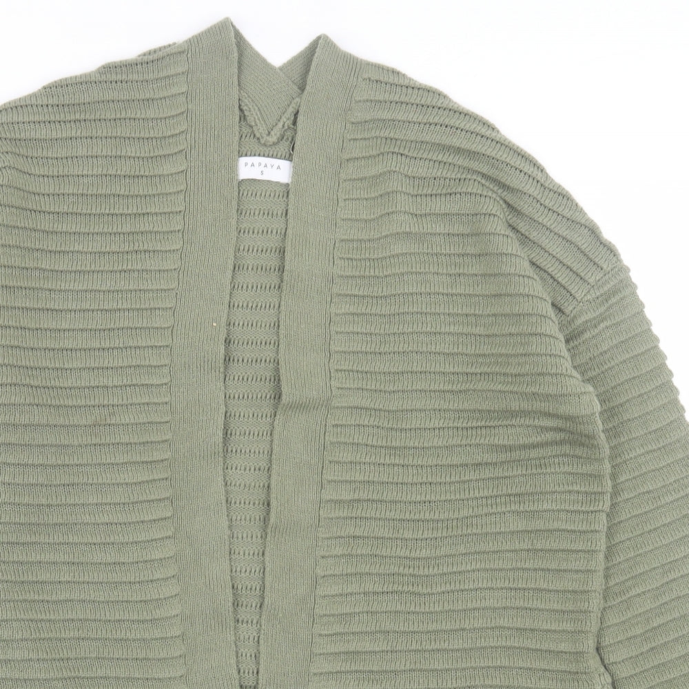 Womens UK Size S Papaya Green Cardigan Jumper
