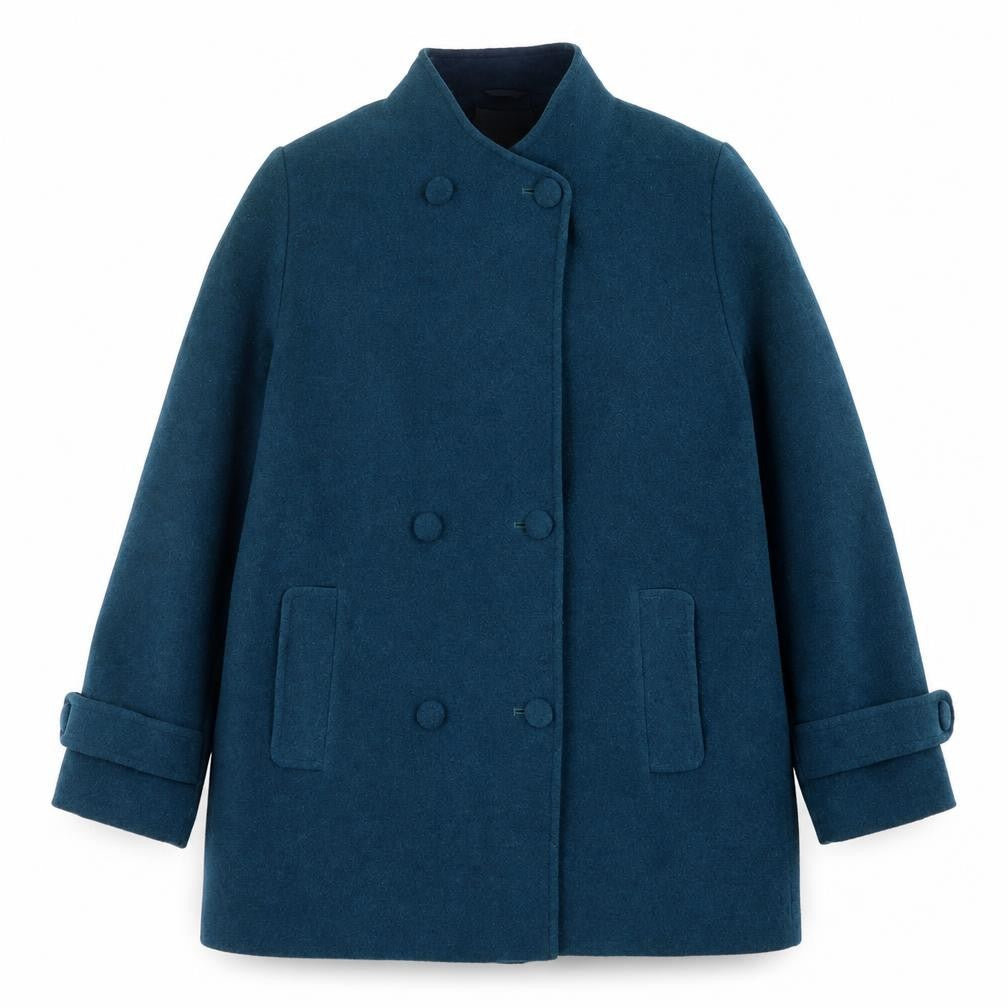 EWM Womens Green   Overcoat Coat Size 16  Button