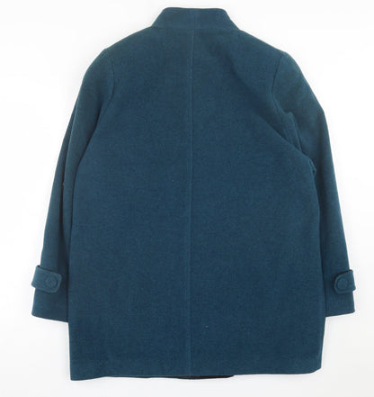EWM Womens Green   Overcoat Coat Size 16  Button