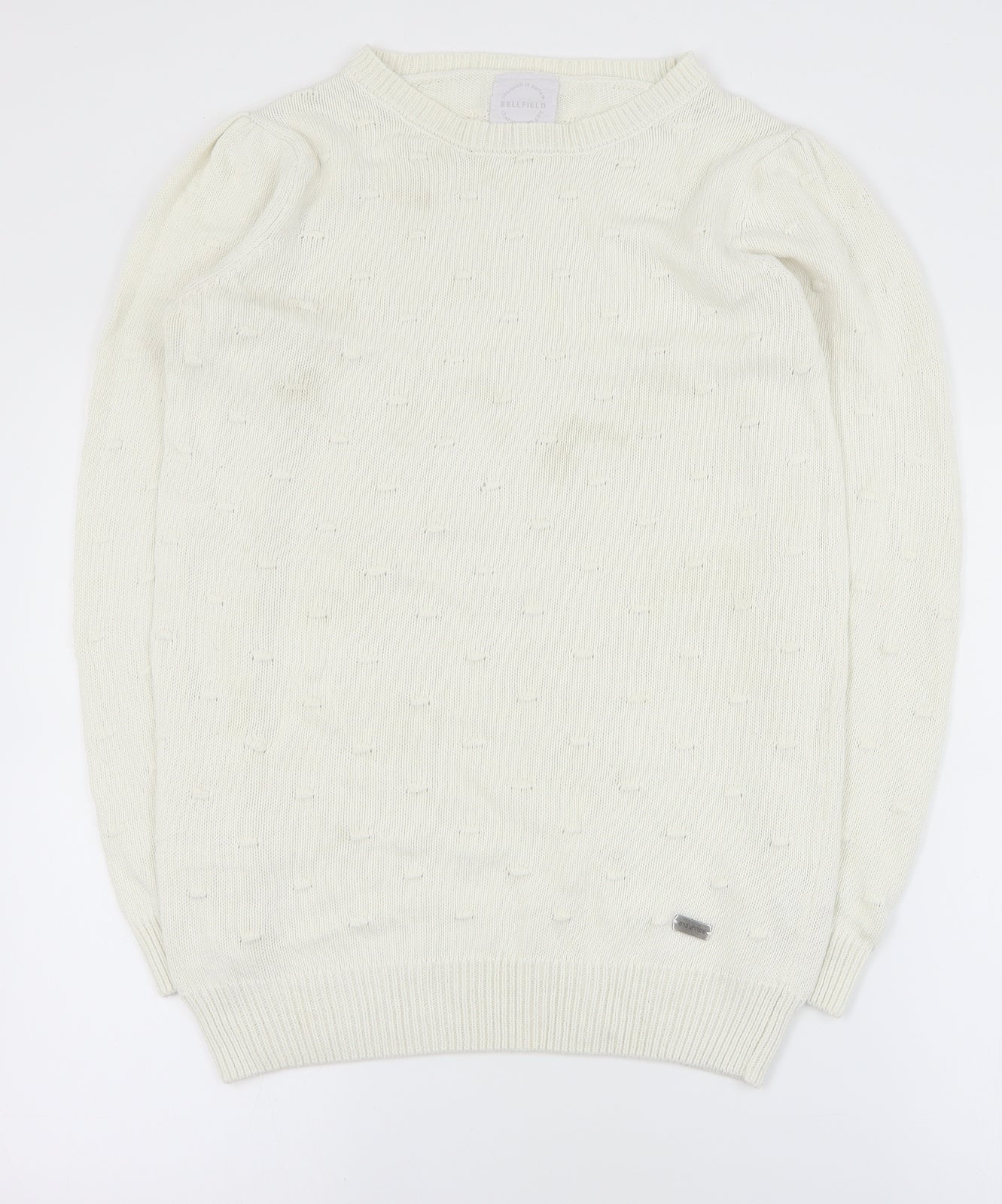 Womens UK Size S Bellfield White Pullover Jumper