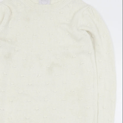 Womens UK Size S Bellfield White Pullover Jumper