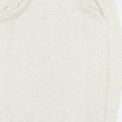 Womens UK Size S Bellfield White Pullover Jumper