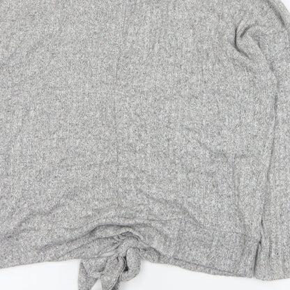 F&F Womens Grey Round Neck  Viscose Pullover Jumper Size 10