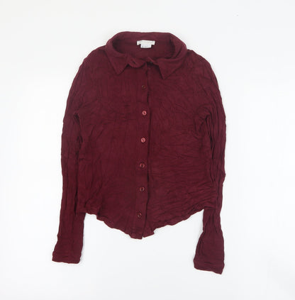 Womens UK Size XS Cooperative Red Basic Blouse