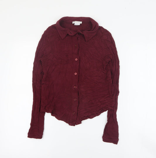 Womens UK Size XS Cooperative Red Basic Blouse