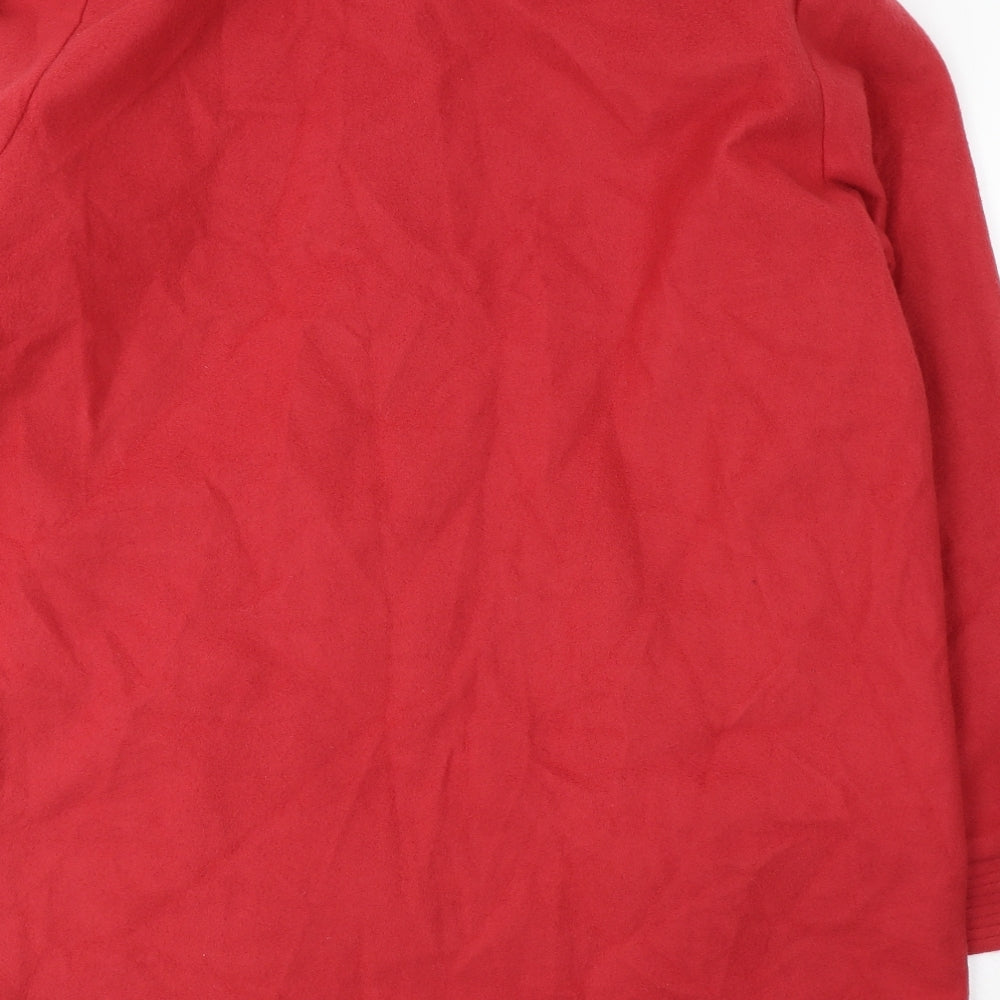 Womens UK Size L Anne De Lancay Red Pea Coat