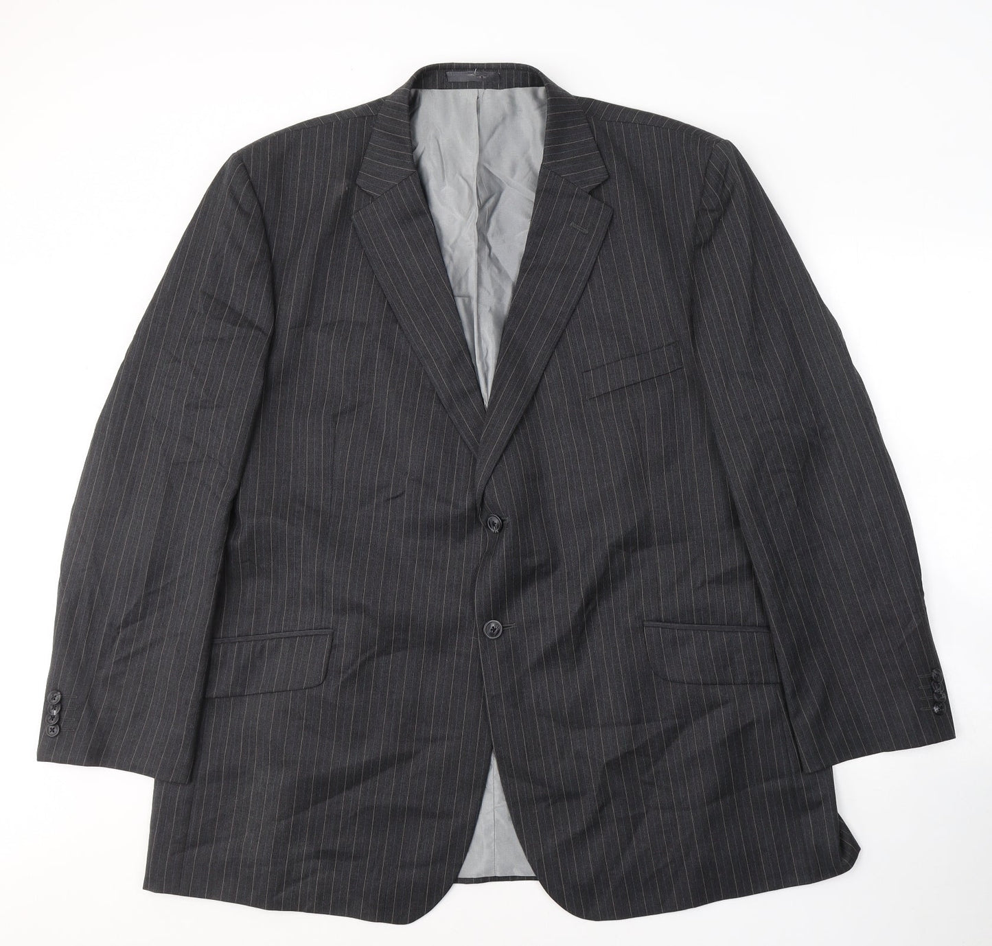 Mens UK Size 46 Preworn Regular Grey Suit Jacket