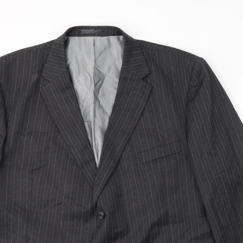 Mens UK Size 46 Preworn Regular Grey Suit Jacket