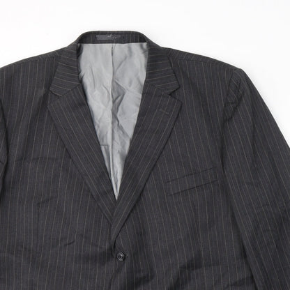 Mens UK Size 46 Preworn Regular Grey Suit Jacket