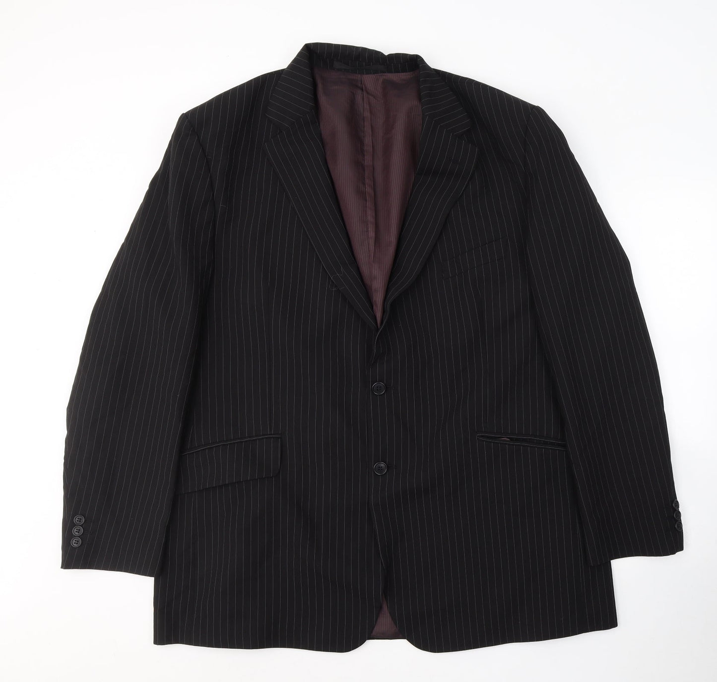 Mens UK Size 46 Preworn Regular Black Suit Jacket