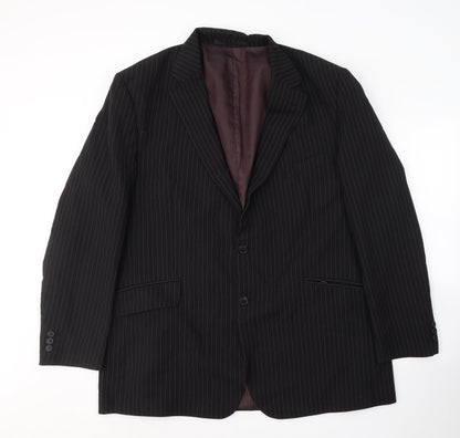 Mens UK Size 46 Preworn Regular Black Suit Jacket