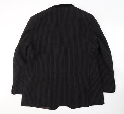 Mens UK Size 46 Preworn Regular Black Suit Jacket