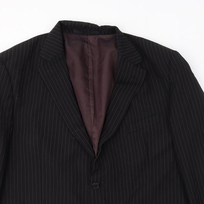 Mens UK Size 46 Preworn Regular Black Suit Jacket