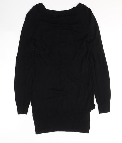 Womens UK Size 6 H&M Black Tunic Jumper