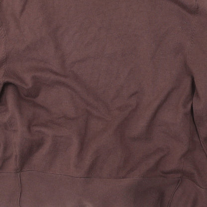 Coast Womens Brown V-Neck  Cotton Cardigan Jumper Size 16