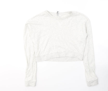 H&M Womens Grey  Cotton Pullover Sweatshirt Size S  Pullover