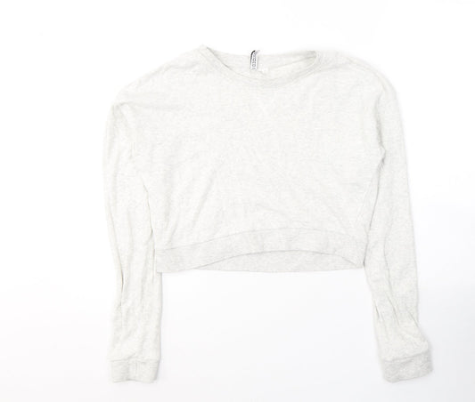H&M Womens Grey  Cotton Pullover Sweatshirt Size S  Pullover