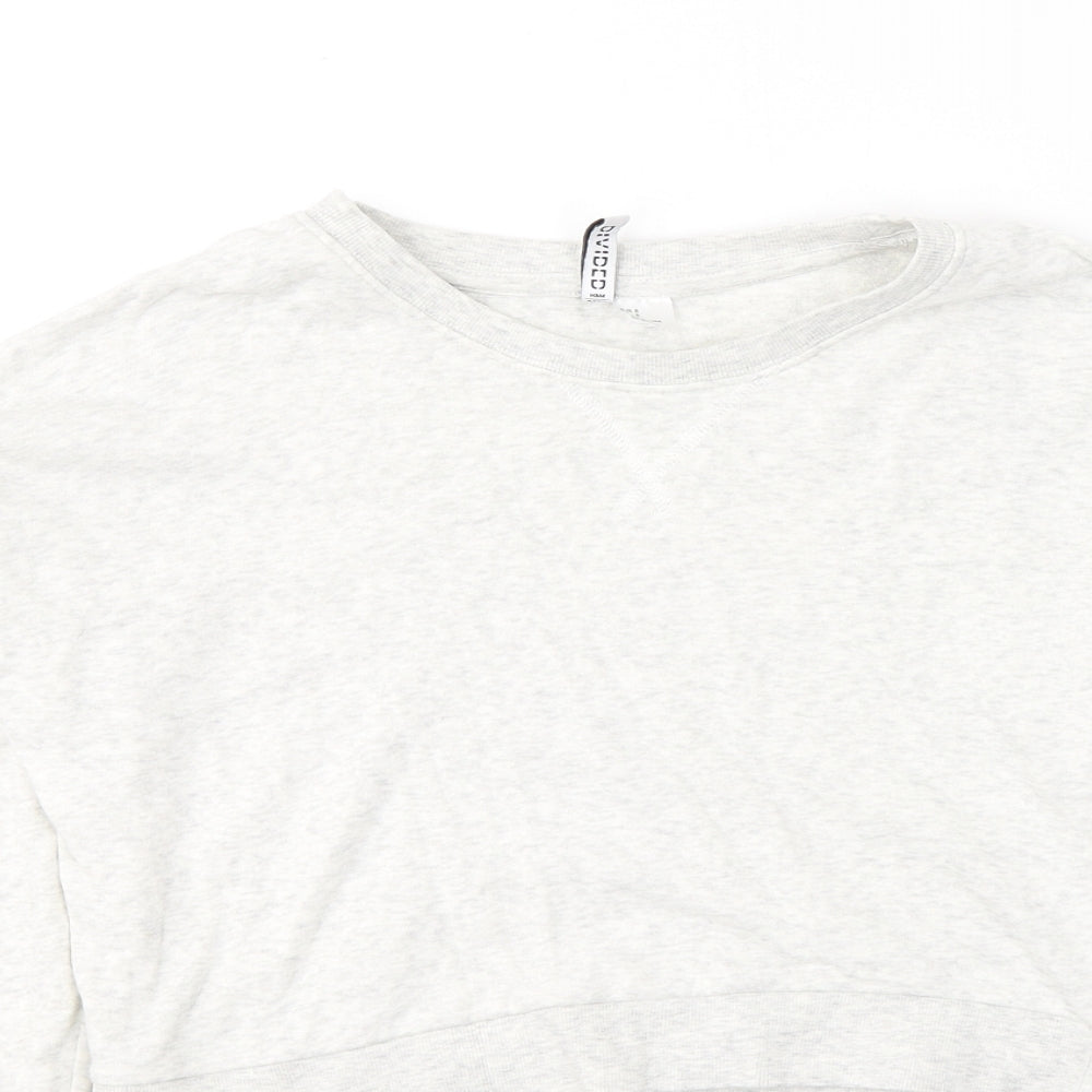 H&M Womens Grey  Cotton Pullover Sweatshirt Size S  Pullover