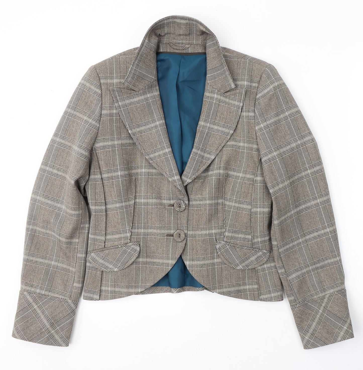 Dorothy Perkins Womens Beige  Polyester Jacket Suit Jacket Size 14