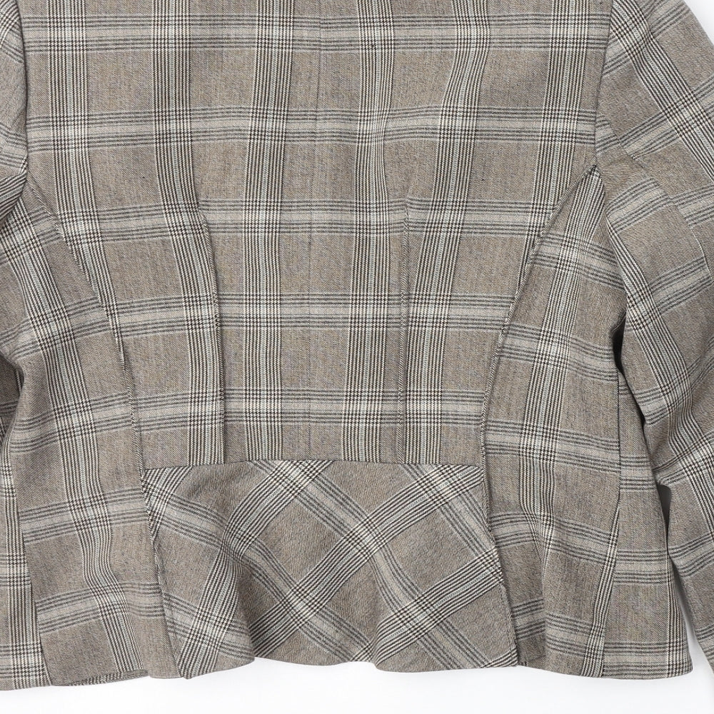 Dorothy Perkins Womens Beige  Polyester Jacket Suit Jacket Size 14