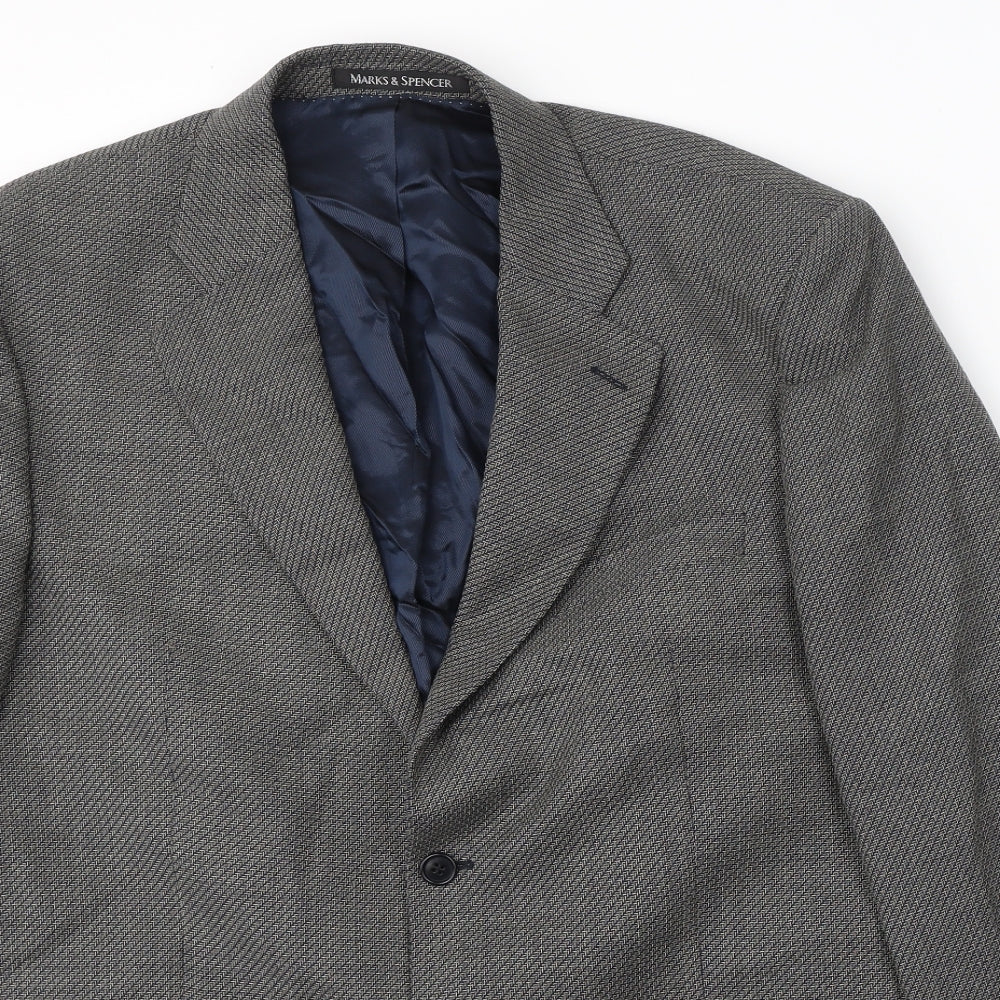 Mens UK Size 44 Marks and Spencer Regular Black Suit Jacket