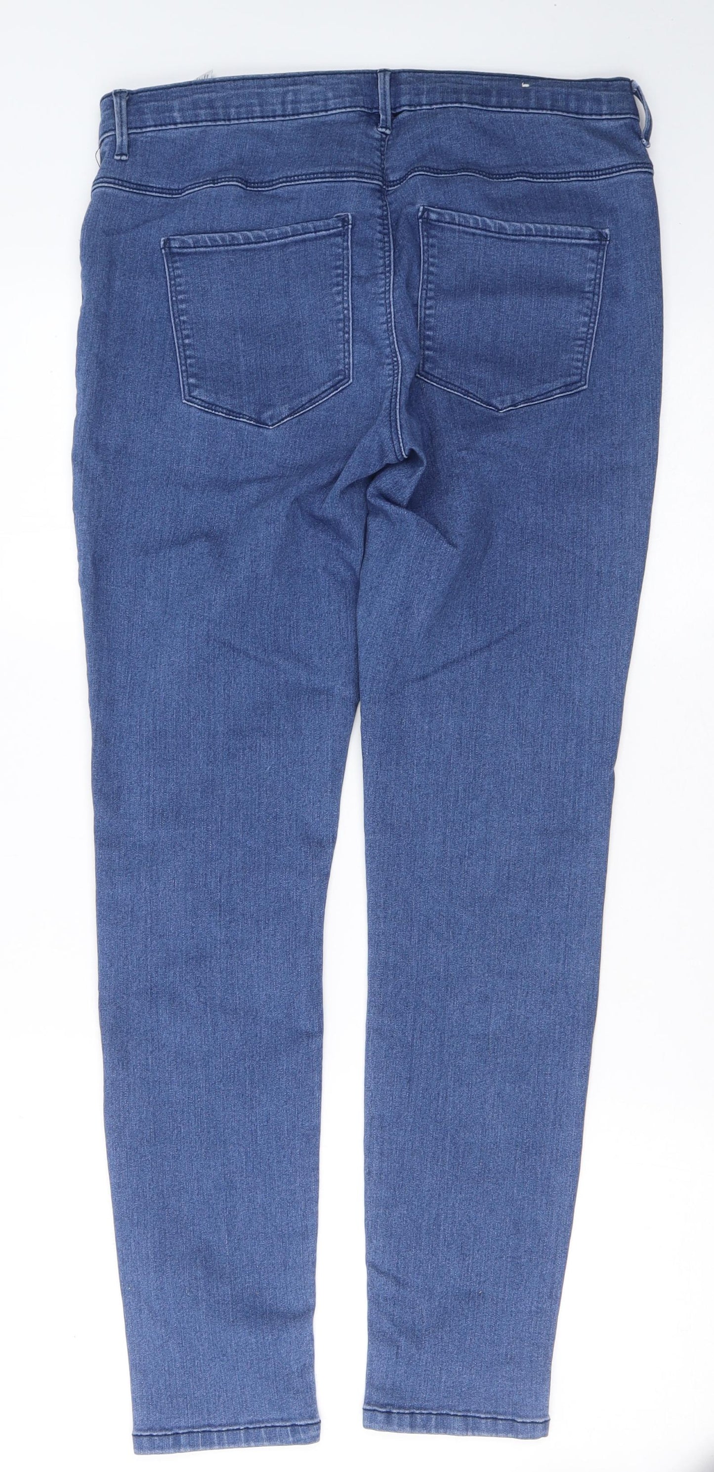 Only Womens Blue  Cotton Skinny Jeans Size XL L30 in Regular Button