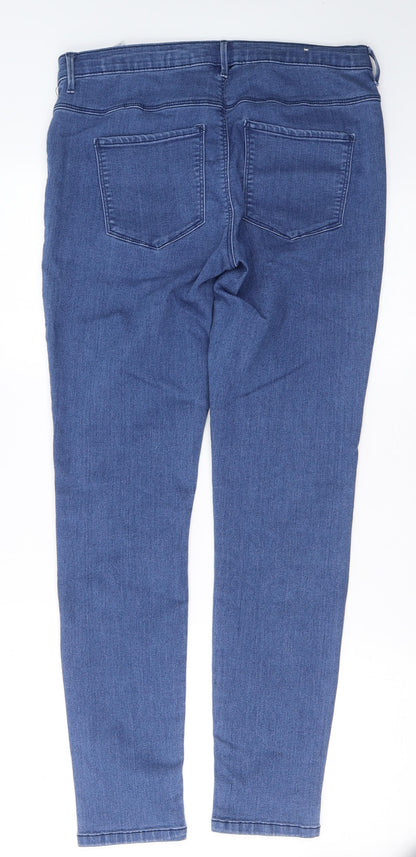 Only Womens Blue  Cotton Skinny Jeans Size XL L30 in Regular Button