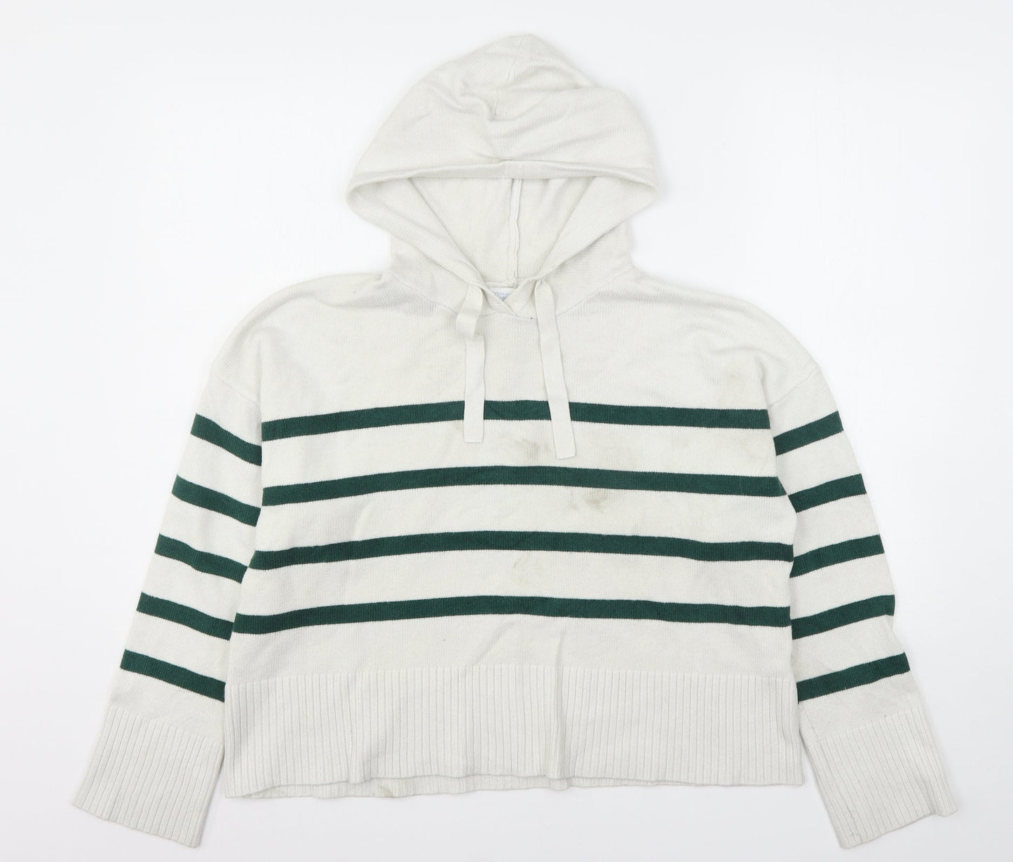 Primark  Womens Multicoloured Striped Viscose Pullover Hoodie Size 14