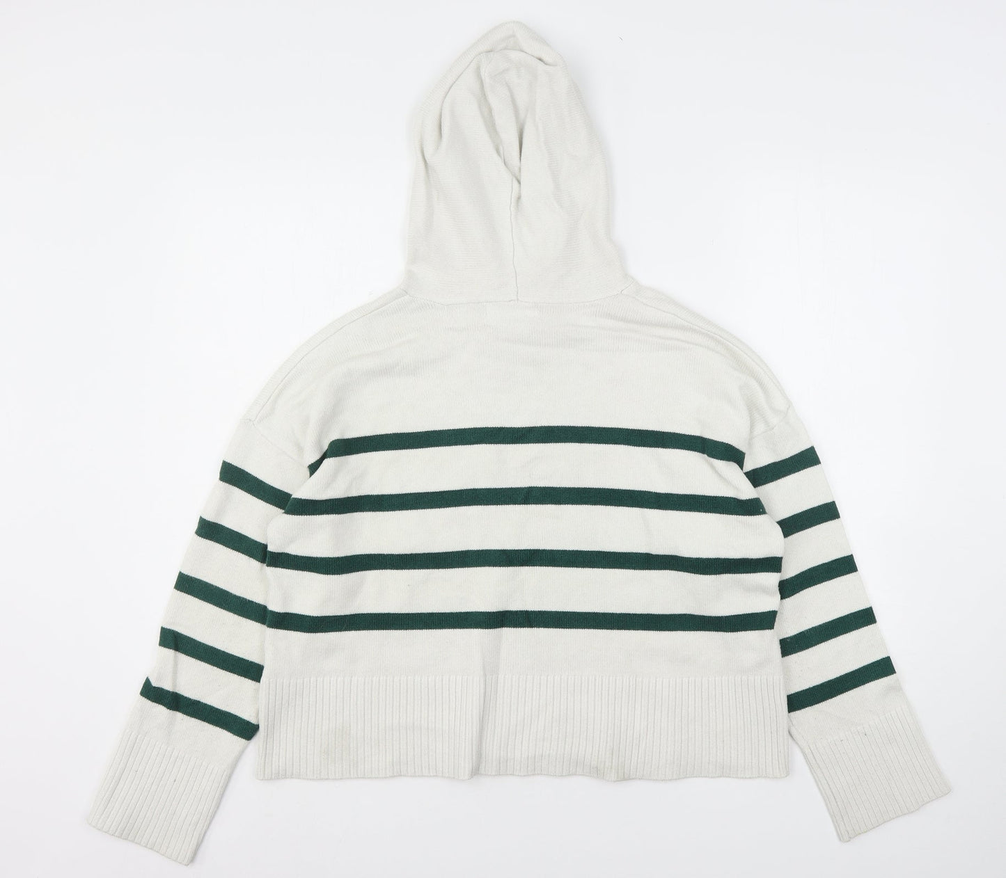 Primark  Womens Multicoloured Striped Viscose Pullover Hoodie Size 14