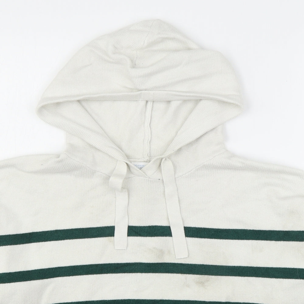 Primark  Womens Multicoloured Striped Viscose Pullover Hoodie Size 14