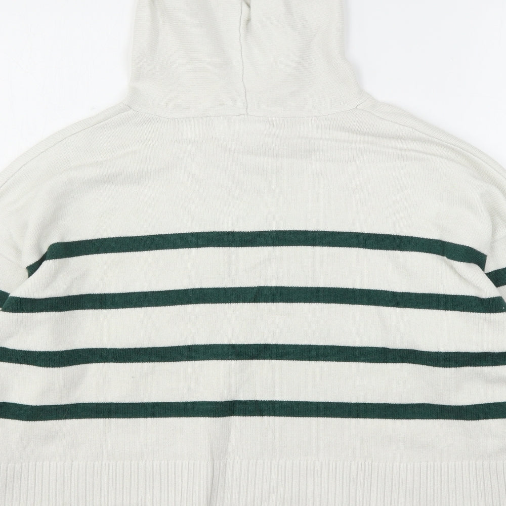 Primark  Womens Multicoloured Striped Viscose Pullover Hoodie Size 14