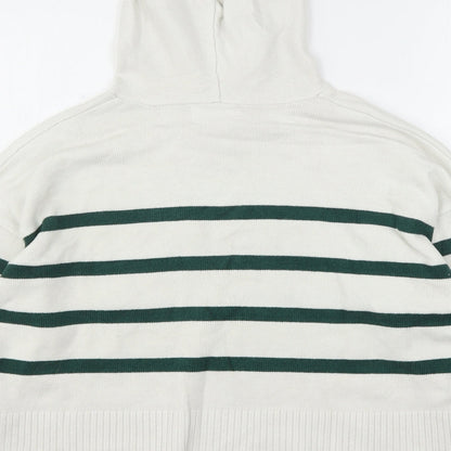 Primark  Womens Multicoloured Striped Viscose Pullover Hoodie Size 14