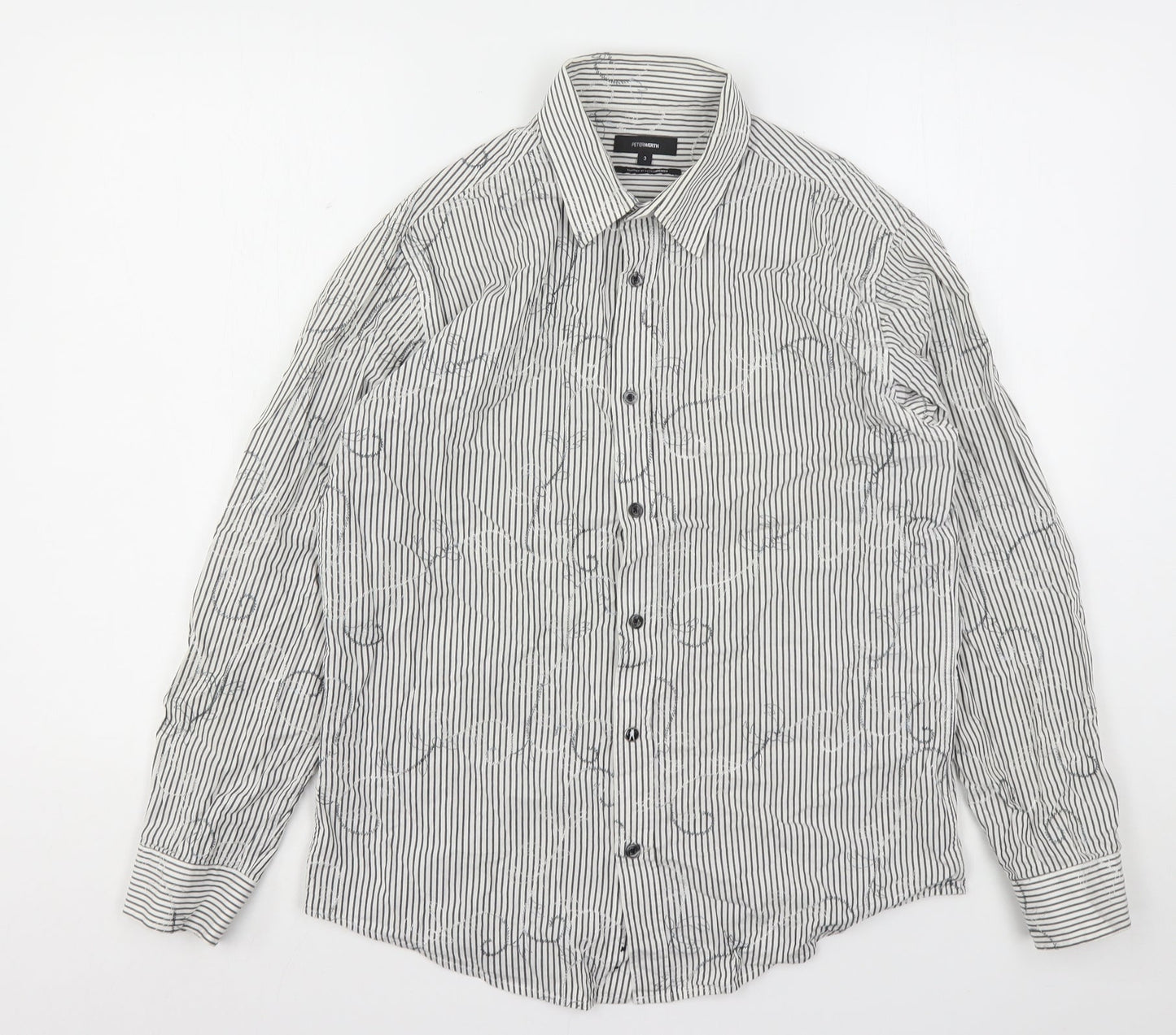 Mens UK Size M Peter Werth Multicoloured  Button-Up Long Sleeve Casual Shirt