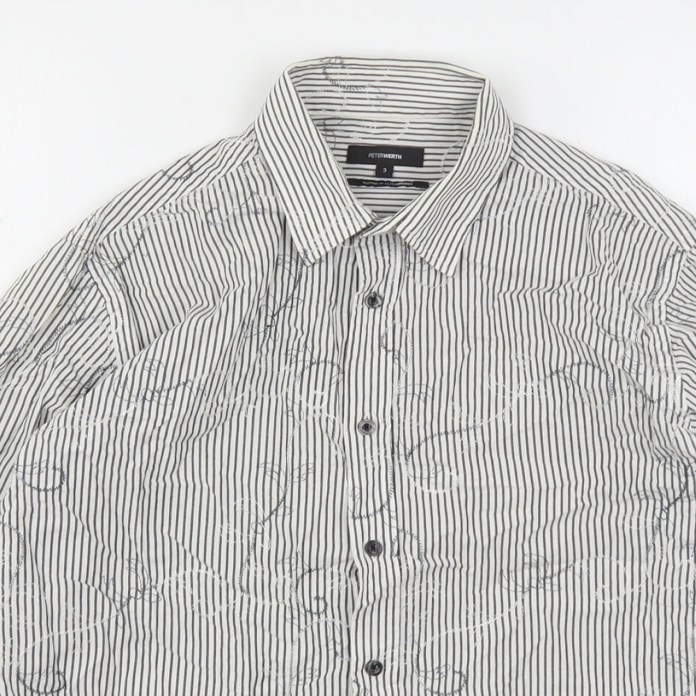 Mens UK Size M Peter Werth Multicoloured  Button-Up Long Sleeve Casual Shirt