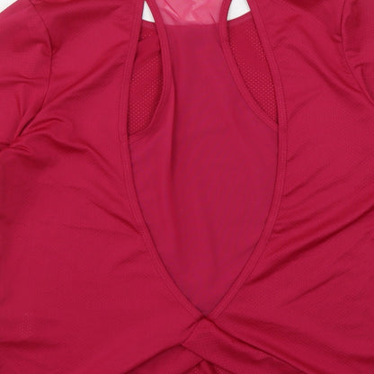 Shein  Womens Purple  Polyester Basic T-Shirt Size 10 Round Neck