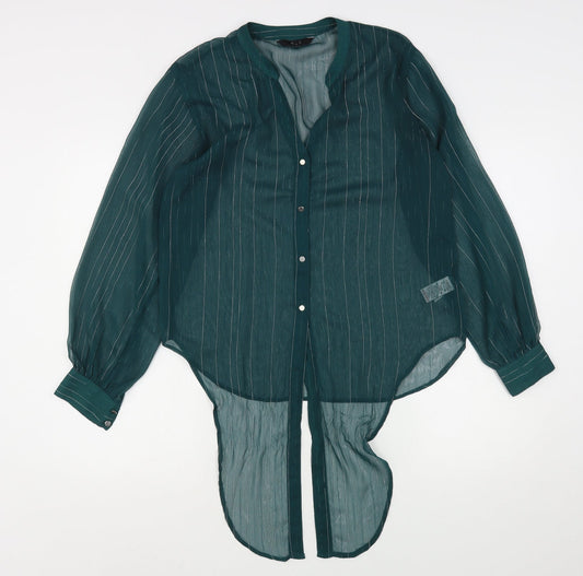 Womens UK Size 8 NEXT Green Basic Button-Up