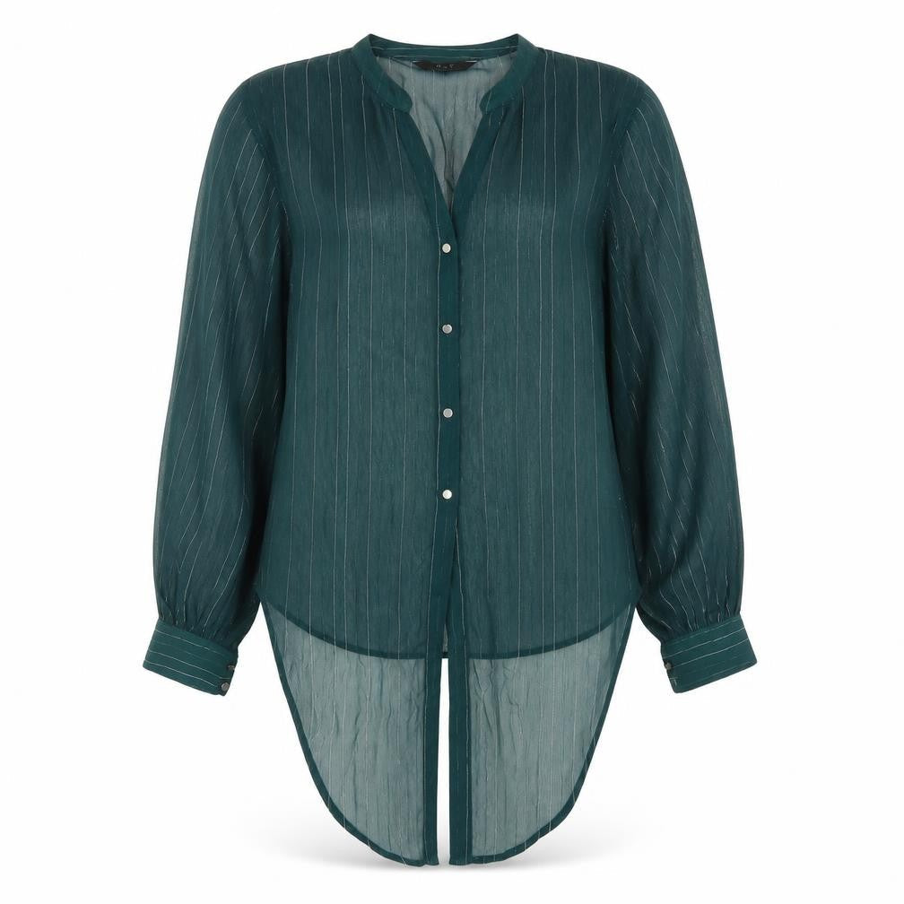 Womens UK Size 8 NEXT Green Basic Button-Up