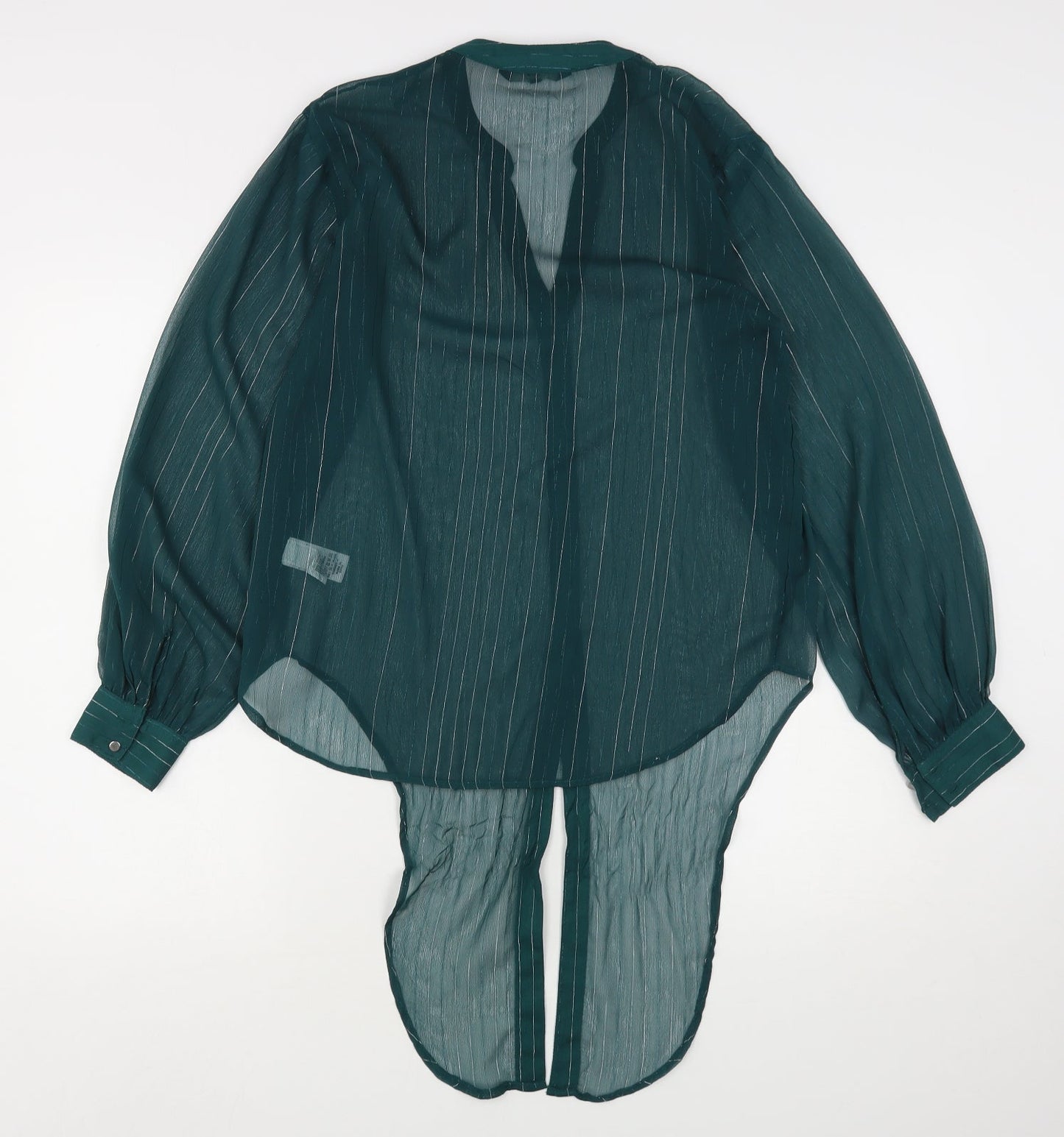Womens UK Size 8 NEXT Green Basic Button-Up