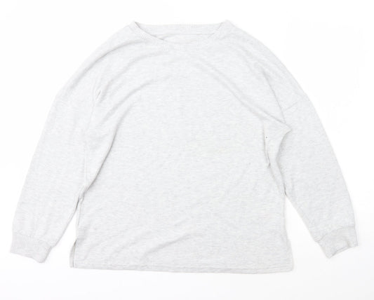 Primark Womens Grey Scoop Neck  Polyester Pullover Jumper Size L