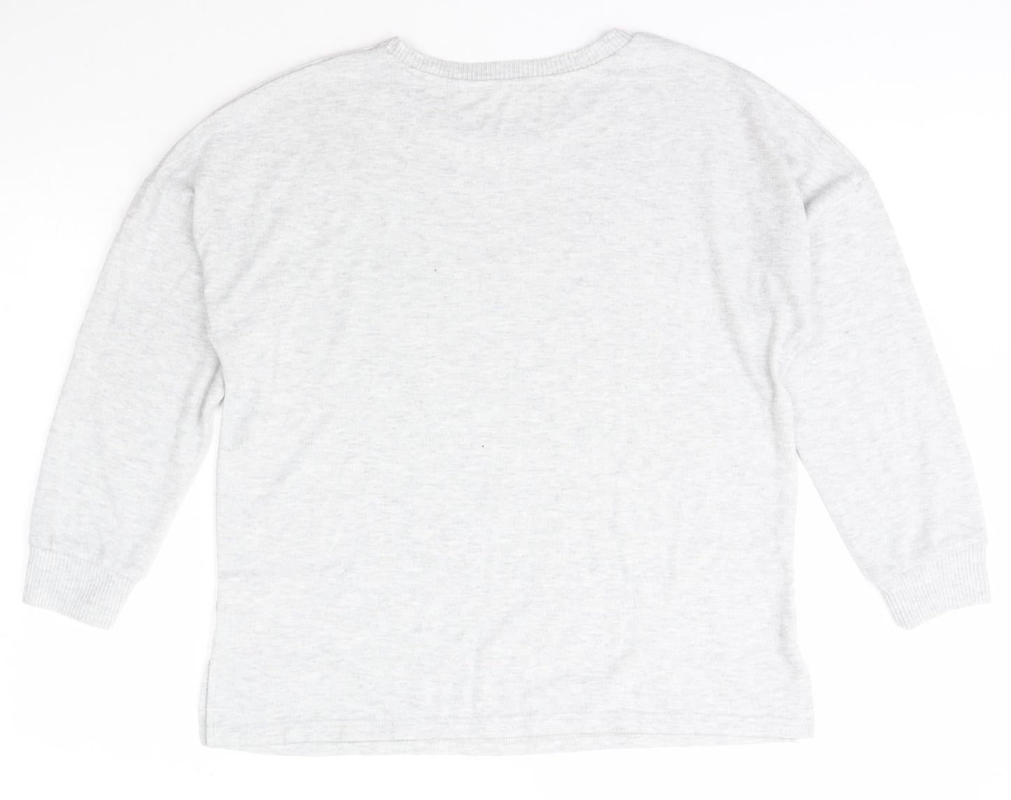 Primark Womens Grey Scoop Neck  Polyester Pullover Jumper Size L