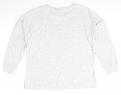 Primark Womens Grey Scoop Neck  Polyester Pullover Jumper Size L