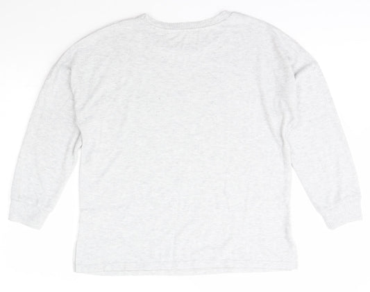 Primark Womens Grey Scoop Neck  Polyester Pullover Jumper Size L