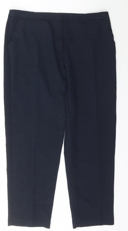 Womens UK Size 12 Atmosphere Regular Fit Carrot Blue Trousers