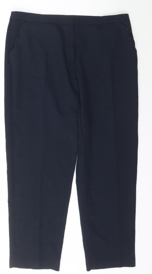 Womens UK Size 12 Atmosphere Regular Fit Carrot Blue Trousers