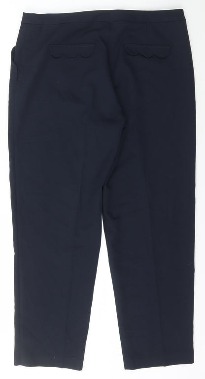 Womens UK Size 12 Atmosphere Regular Fit Carrot Blue Trousers