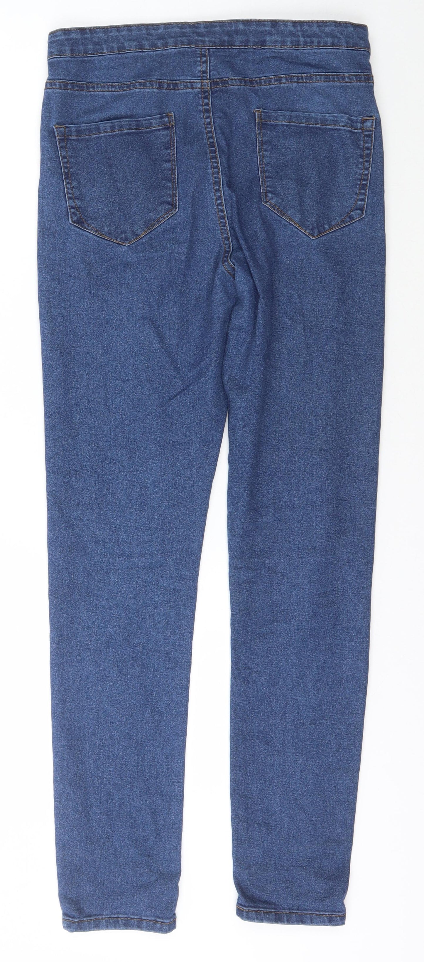 Denim & Co. Womens Blue  Cotton Jegging Jeans Size 12 L29 in Slim Buckle