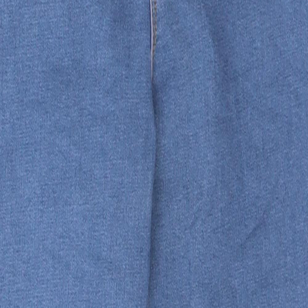 Denim & Co. Womens Blue  Cotton Jegging Jeans Size 12 L25 in Slim Button