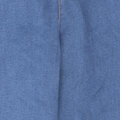 Denim & Co. Womens Blue  Cotton Jegging Jeans Size 12 L25 in Slim Button